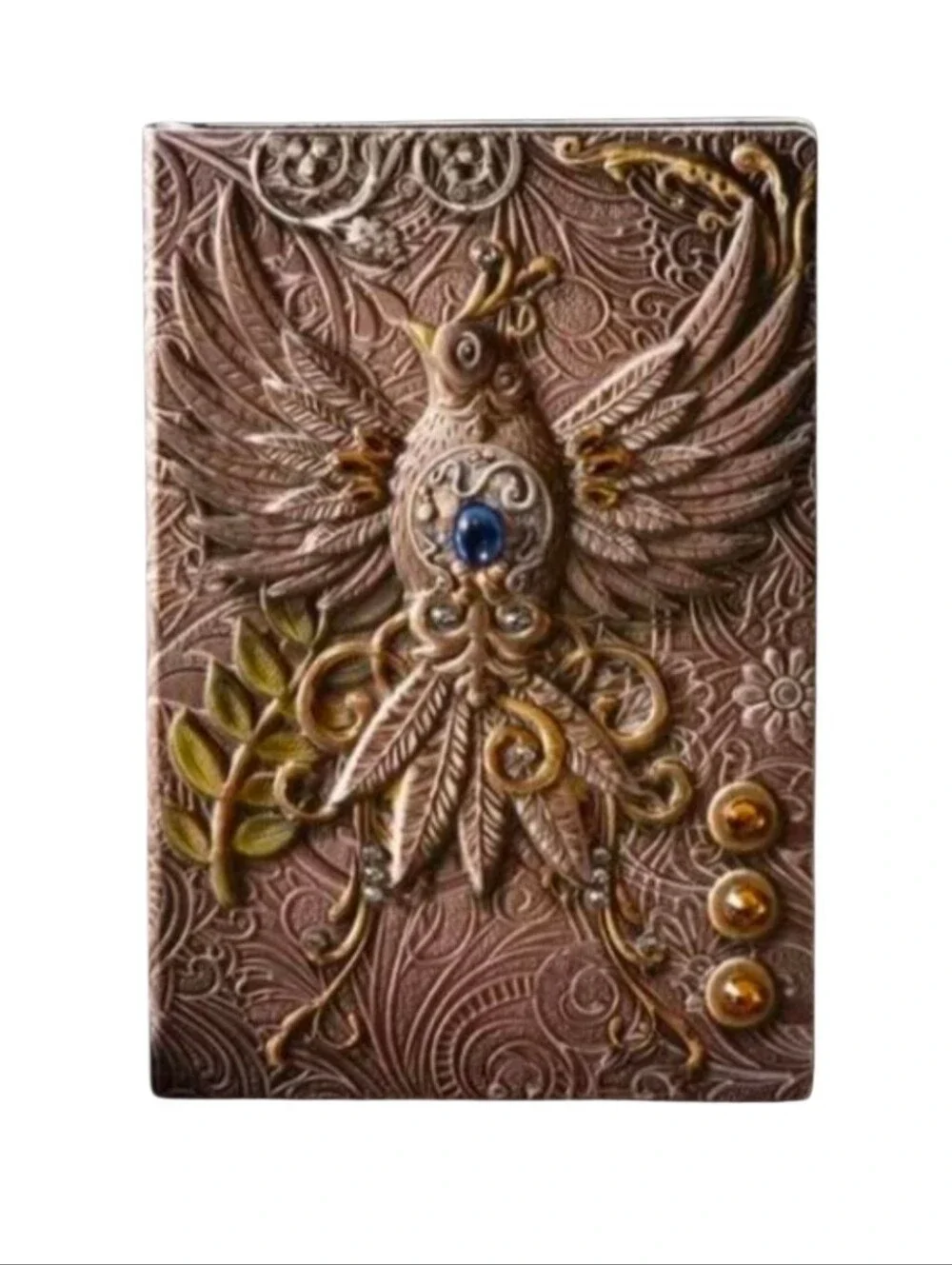 Phoenix Bird 3D Jeweled Diary Notebook